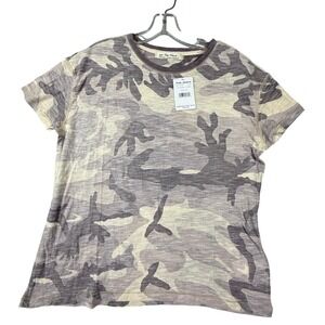 NWT We The Free People Lavender Combo Camo‎ Print Short Sleeve T Shirt XS
